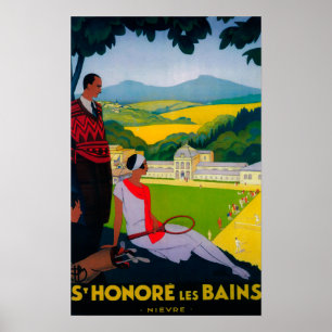 Honore Les Bains Vintage PosterEurope Poster