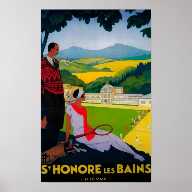Honore Les Bains Vintage PosterEurope Poster (Front)