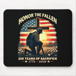 Honoring 250 years of sacrifice 1776–2026 veterans mouse mat