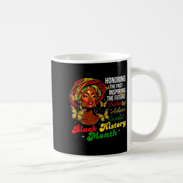 Honoring past inspiring future black history coffee mug (Right)