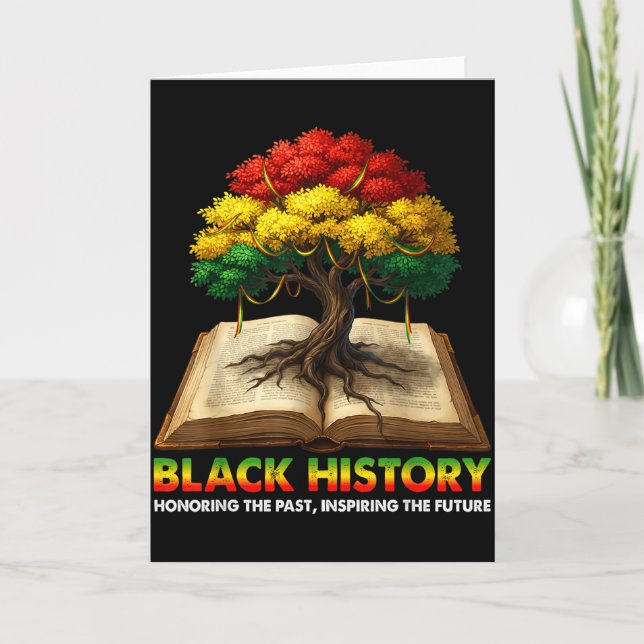 Honoring Past Inspiring Future Black History Educa Card (Front)