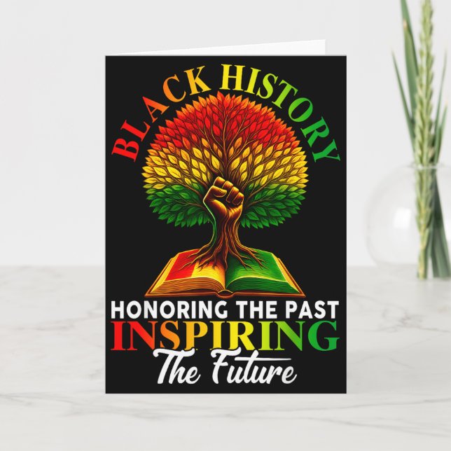 Honoring Past Inspiring Future Black History Month Card (Front)