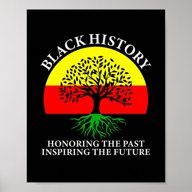 Honoring Past Inspiring Future Black History Month Poster (Front)
