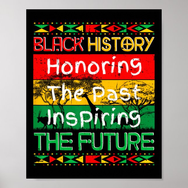 Honoring Past Inspiring Future Black History Month Poster (Front)