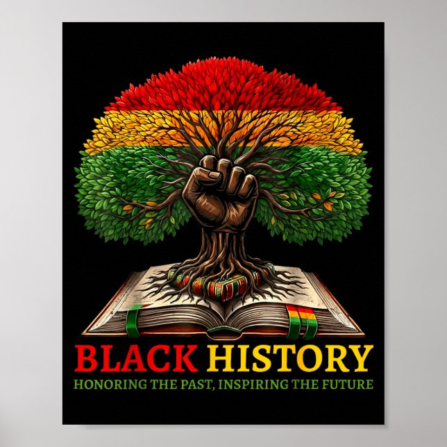 Honoring Past Inspiring Future Black History Month Poster (Front)