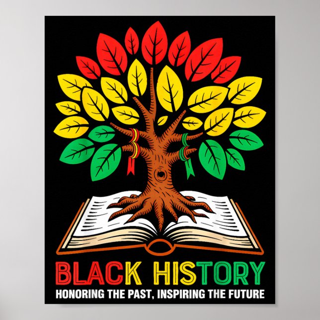 Honoring Past Inspiring Future Tree Book Black His Poster (Front)