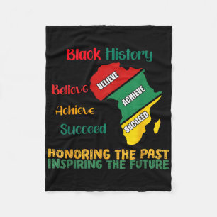 Honoring The Past, Inspiring Future Black History  Fleece Blanket