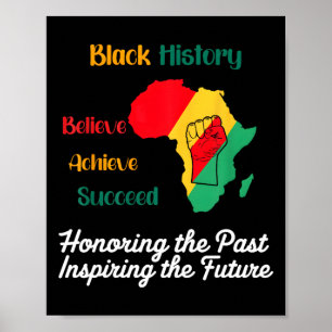Honoring The Past Inspiring Future Men Women Black Poster