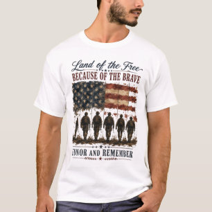 Honour And Remember Fallen Heroes Patriotic Gift T-Shirt