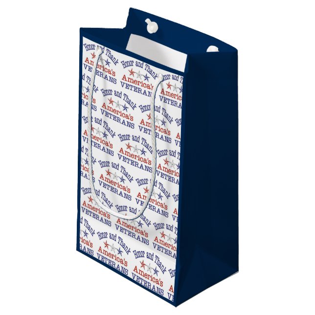 Honour and Thank American Veterans Gift Bag (Front Angled)