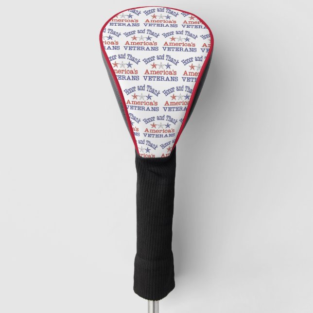 Honour and Thank American Veterans Golf Head Cover (Front)