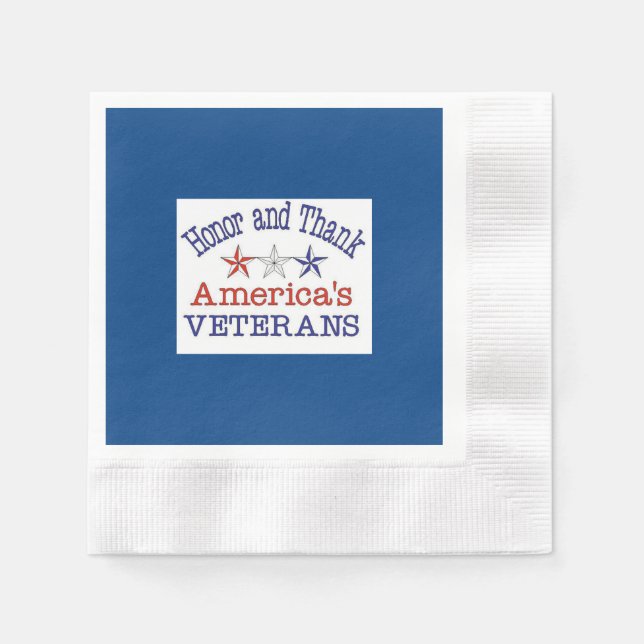 Honour and Thank American Veterans  Napkin (Front)