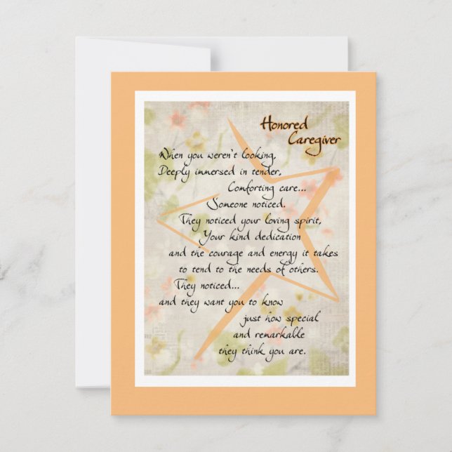 Honour Caregiver Thank You Card (Front)