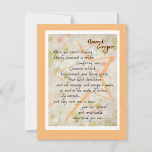 Honour Caregiver Thank You Card