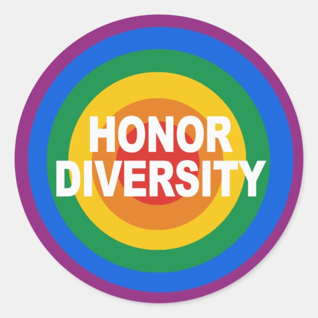 Honour Diversity Bumper Sticker (Front)