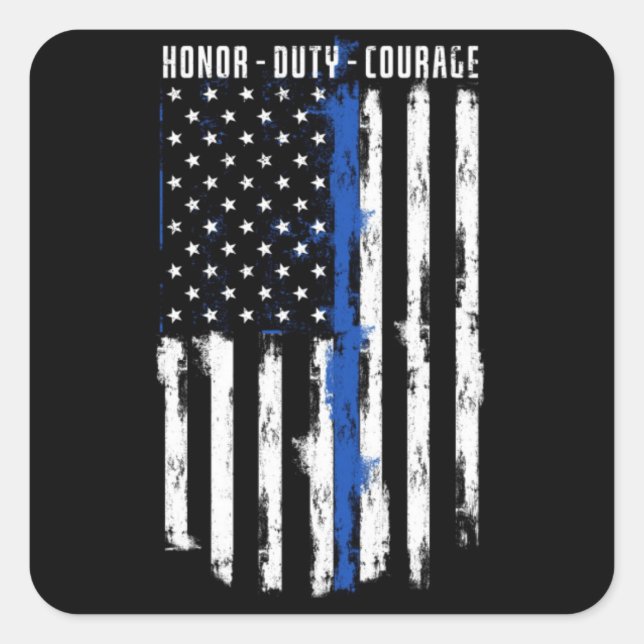 Honour-Duty-Courage Square Sticker (Front)