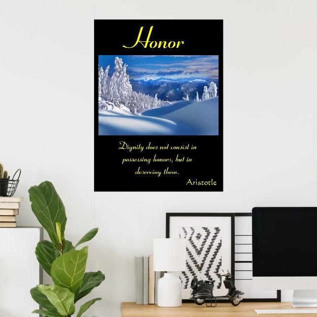 Honour Dwells Amidst Rolling Hills Serenity Poster (Home Office)