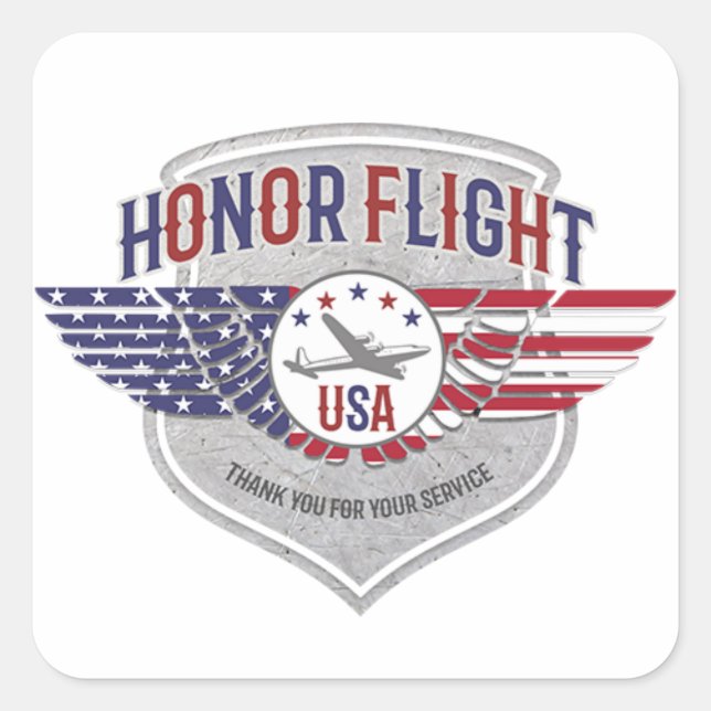 Honour Flight Stickers Thank You For Your Service (Front)