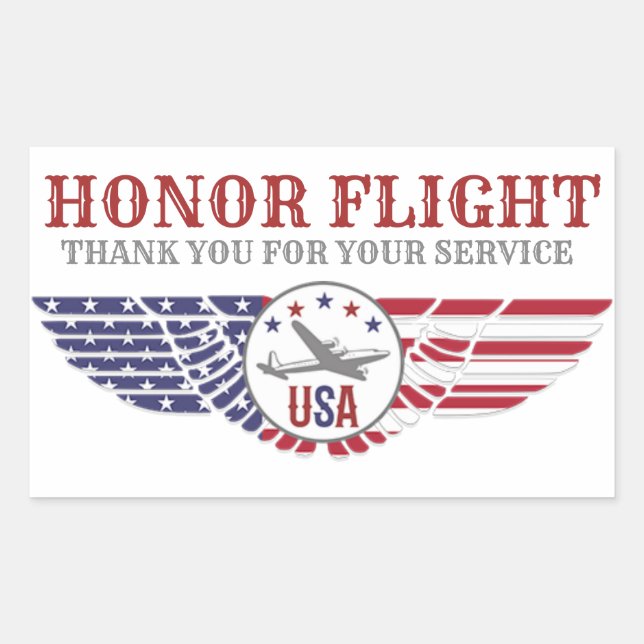 Honour Flight Stickers Thank You For Your Service (Front)