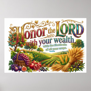 Honour God First With Your Wealth Always Poster