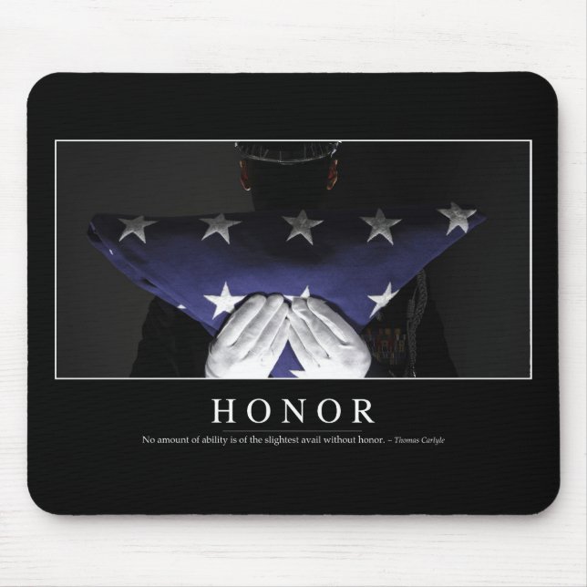 Honour: Inspirational Quote Mouse Mat (Front)