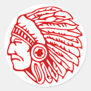Honour Native Americans with Our Red Indian Design Classic Round Sticker