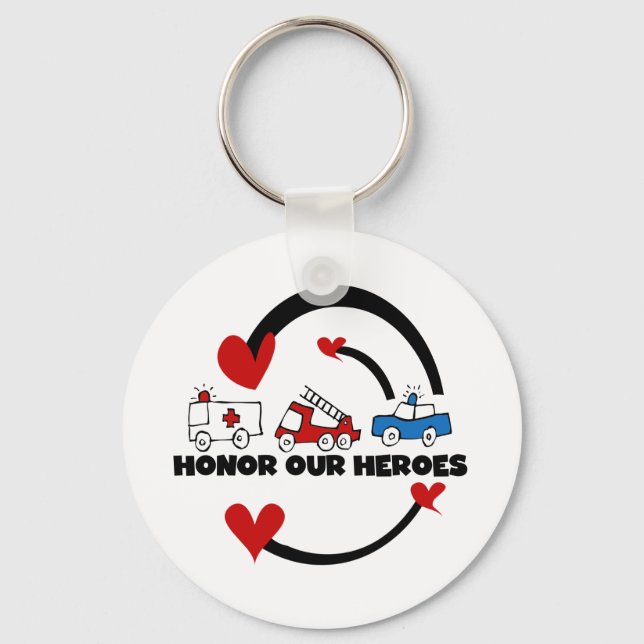 Honour Our Heroes Tshirts and Gifts Key Ring (Front)