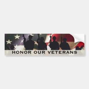 Honour Our Military Veterans Bumper Sticker