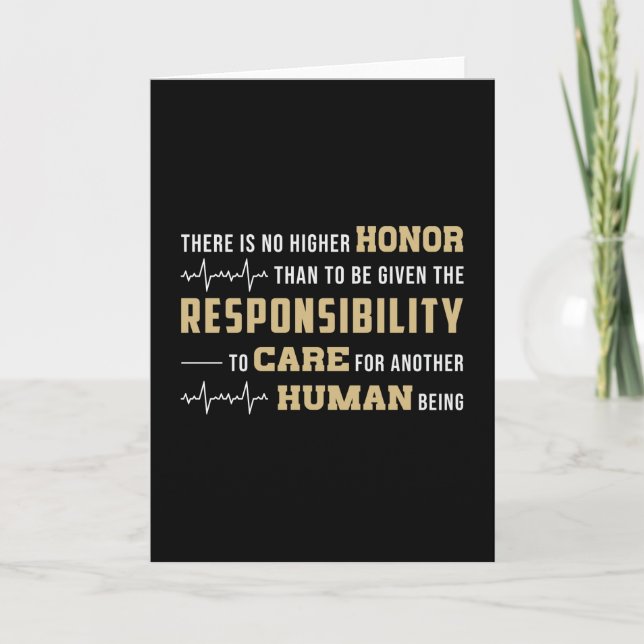 Honour Paramedic Fits Aid Ambulance EMS EMT Funny Card (Front)