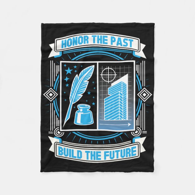 Honour Past Build Future Juneteenth Black History  Fleece Blanket (Front)