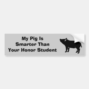 Honour Pig Bumper Sticker