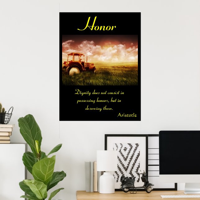 Honour Prevails Amid Vast Prairie Tranquillity Poster (Home Office)