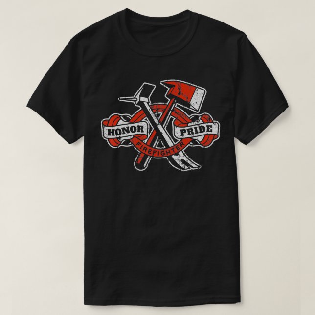 Honour Pride Firefighter Ae Halligan Fireman Fire  T-Shirt (Design Front)