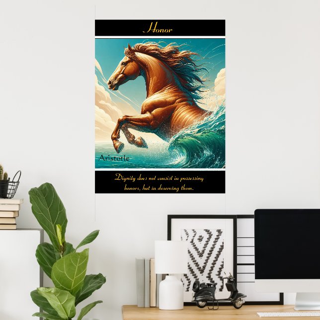 Honour Rides Through Turquoise Grace Poster (Home Office)
