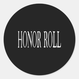Honour Roll Student Recognition Classic Round Sticker