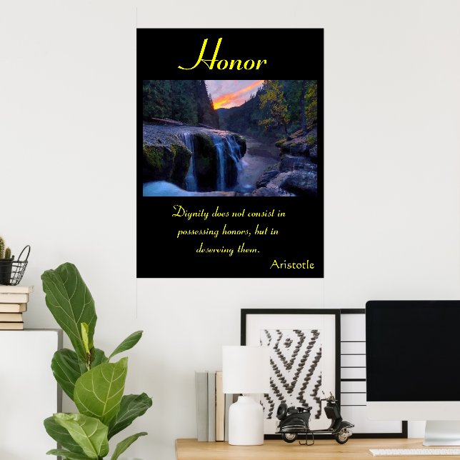 Honour Shines Beneath Twilight’s Soothing Glow Poster (Home Office)