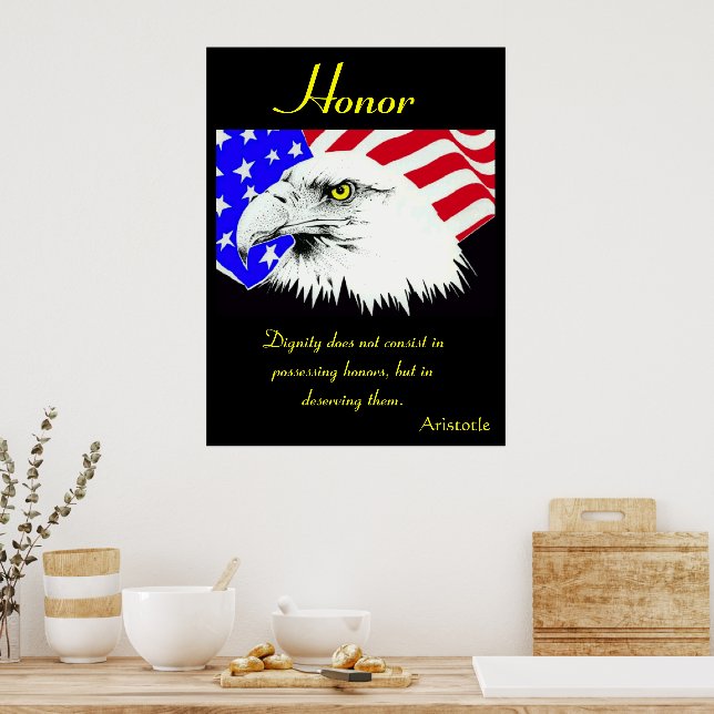 Honour Soars Beneath Proud Eagle's Watch Poster (Kitchen)