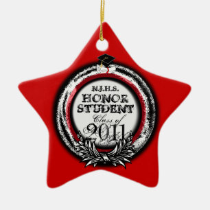 Honour Student Award Class Of 2011 Ornament Red
