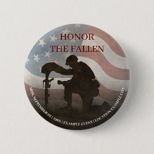 Honour The Fallen 6 Cm Round Badge