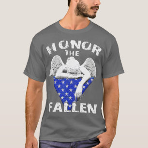 Honour the Fallen Angel and Folded Flag Memorial D T-Shirt
