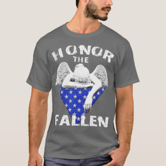Honour the Fallen Angel and Folded Flag Memorial D T-Shirt