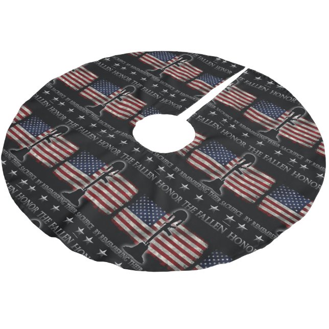 Honour The Fallen Brushed Polyester Tree Skirt (Angled)