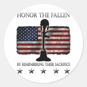 Honour The Fallen Classic Round Sticker