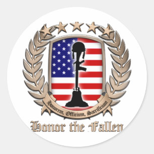 Honour The Fallen - Crest Classic Round Sticker