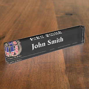 Honour The Fallen - Crest Nameplate