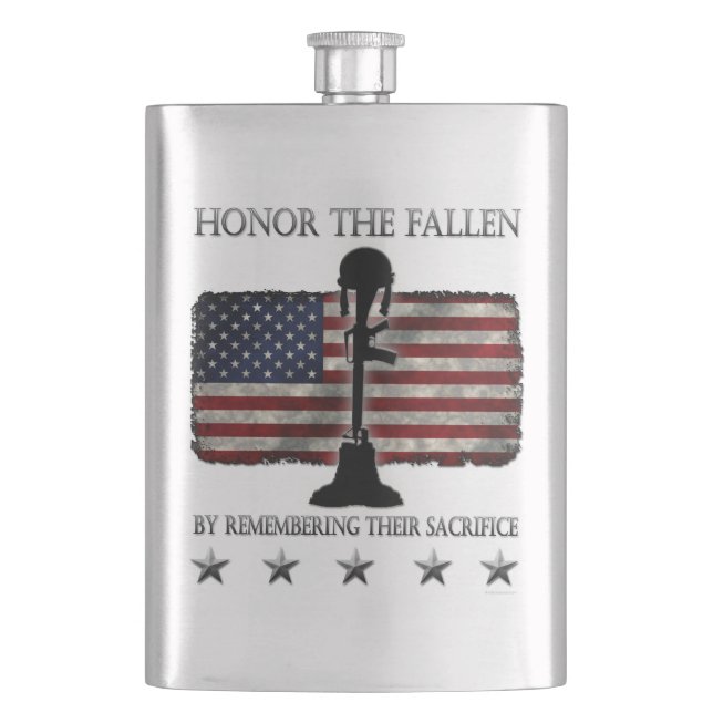 Honour The Fallen Hip Flask (Front)