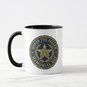Honour The Fallen Memorial Day Military Emblem Mug