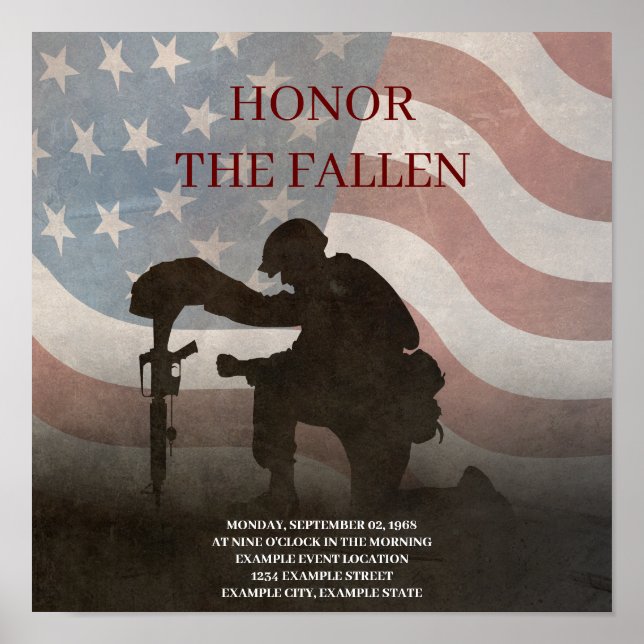 Honour The Fallen Poster (Front)