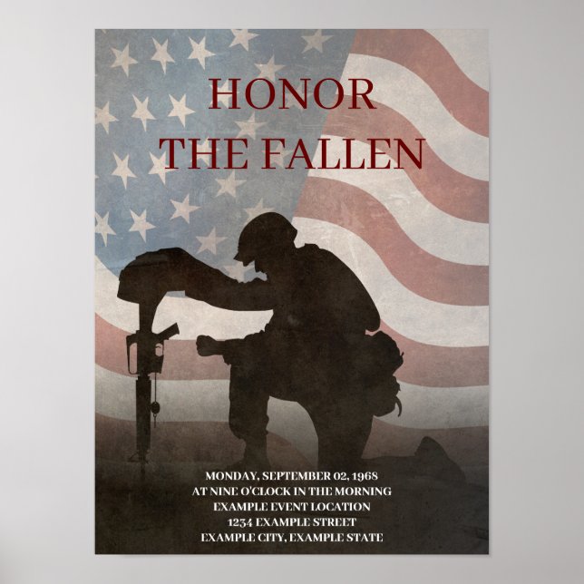 Honour The Fallen Poster (Front)