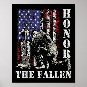 Honour The Fallen Remember Never Forget Memorial Poster